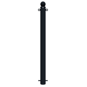 Ornamental bollard | Series 484B | � 82 mm | stationary, for casting in concretewith ground anchor, total length approx. 1300 mm | without lock | with 2 eyelets